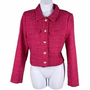 Rachel Zoe Pink Tweed Jacket